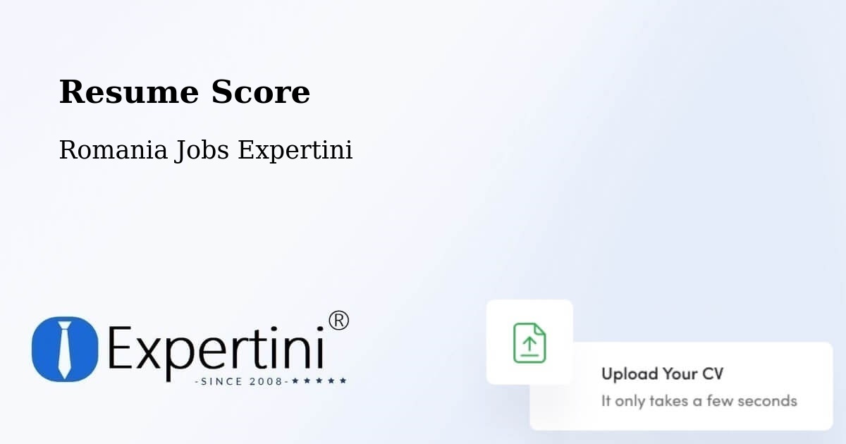 Resume Score & Job Description Match Tool – Codlea - Romania Jobs Expertini